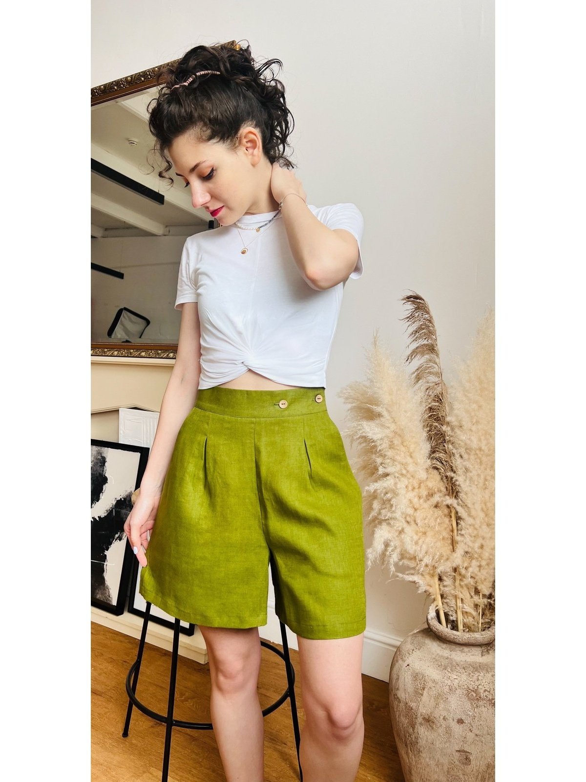LINEN SHORTS