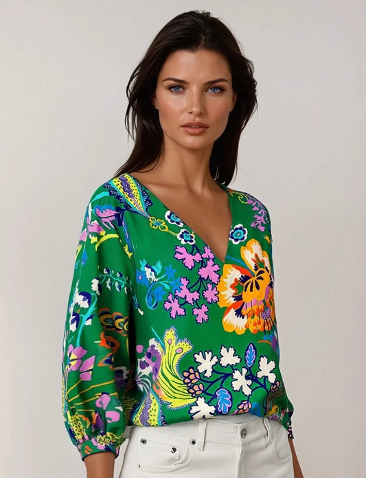 LIBERTY PRINT SILK TOP